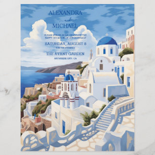 Haushaltsziel Griechenland Santorini Hochzeit Flyer