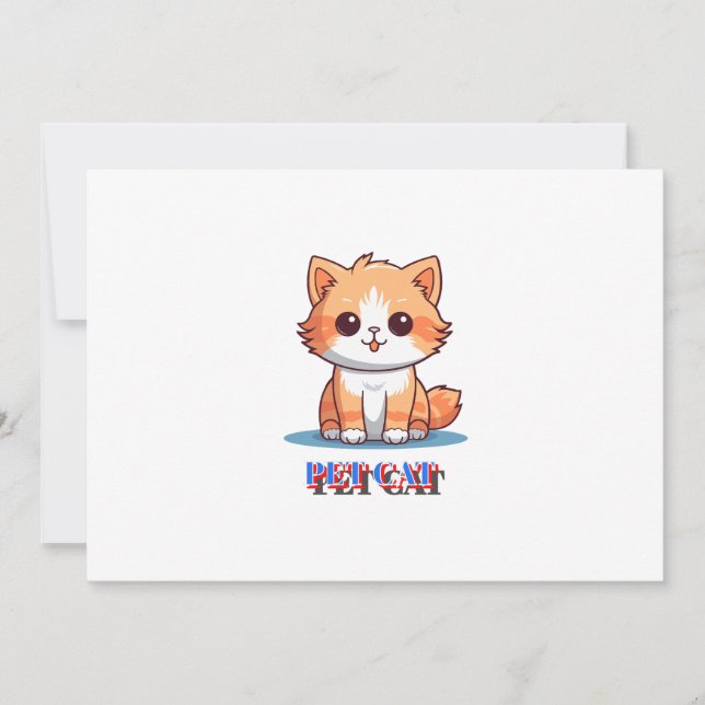 Hauskatze Einladung (Vorderseite)