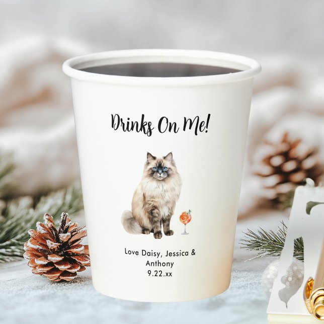 Hauskatze Hochzeit Pappbecher (Von Creator hochgeladen)