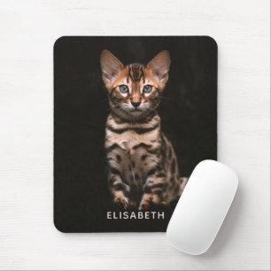 Hauskatze Kitten Leoparden Personalisiert Mousepad
