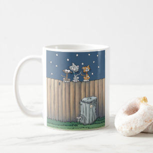 Hauskatzen-Zaun-Kaffeetasse Kaffeetasse