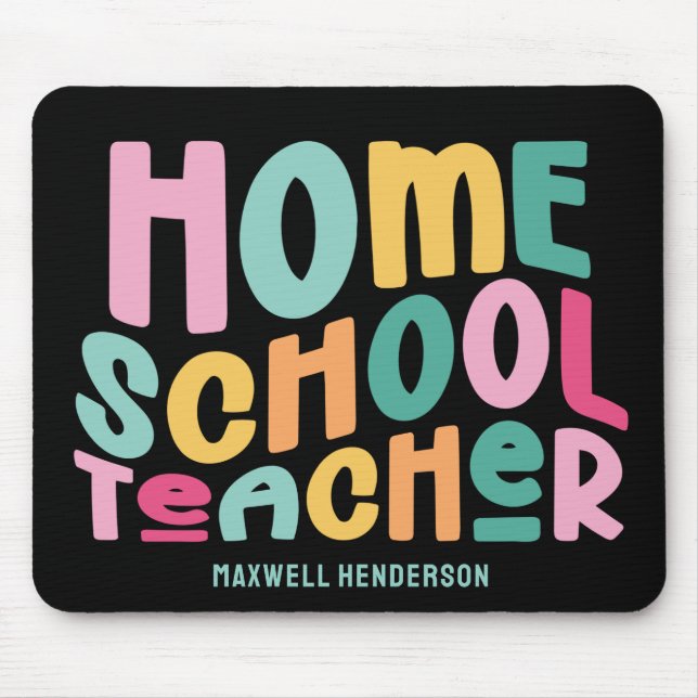 Hauslehrer Farbiger Text  Mousepad (Vorne)