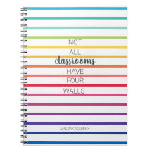 Hauslehrer-Quote Notebook farbenfrohe Regenbogenst