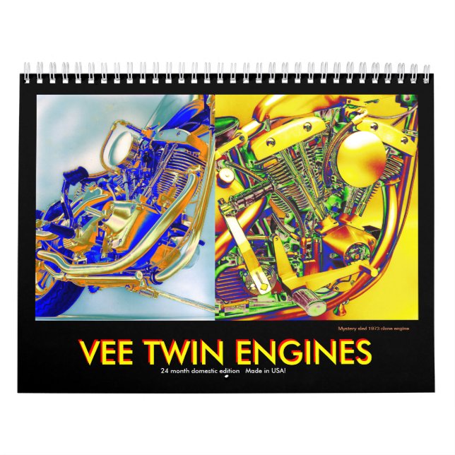 Häuslich Vee-twin-Motorrad-Motor Kalender (Titelbild)