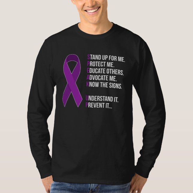Häusliche Gewalt Aufdeckung Überlebender  Sprich D T-Shirt (Vorderseite)