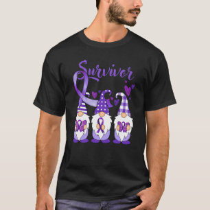 Häusliche Gewalt Aufklärungs-Überlebende lila Gnom T-Shirt
