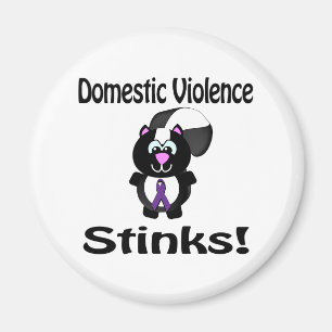 Häusliche Gewalt stinkt Skunk-Bewusstseinsdesign Magnet