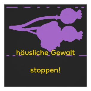 häusliche Gewalt stoppen Poster