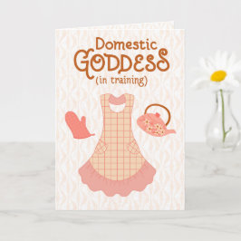 Häusliche Göttin (in Ausbildung) – Lustige Retro-S Karte