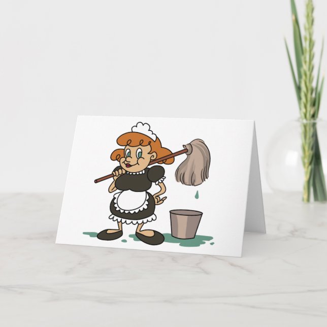 Hausmädchen Karte (Vorderseite)