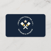 Hausmaler überkreuzte Pinsel bürstet Visitenkarte