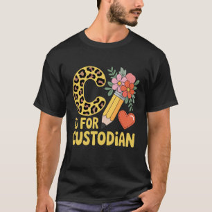 Hausmeister Leopard Hausmeister und Blumen T-Shirt