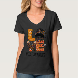 Hausmeister Liebe Unordentlicher Dutt Kürbis Fraue T-Shirt