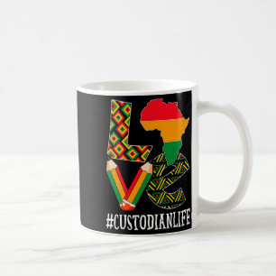 Hausmeister-Liebeskarte Afroamerikanische Schwarze Kaffeetasse