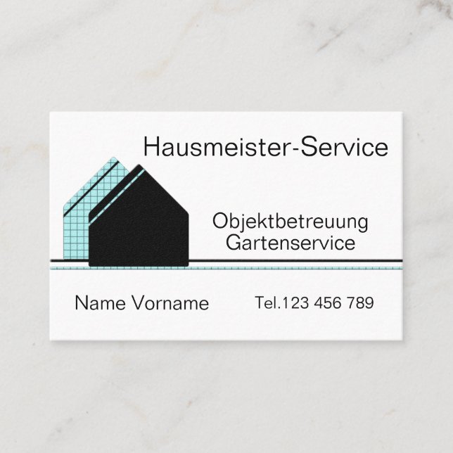 Hausmeister Service Visitenkarte (Vorderseite)