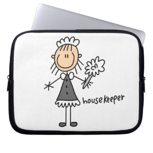 Hausmeister-Strichmännchen Laptopschutzhülle