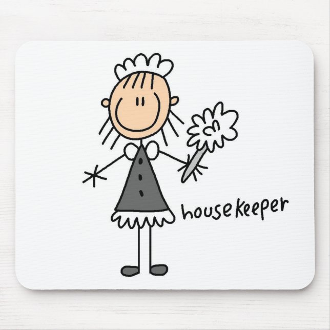 Hausmeister-Strichmännchen-Mauspad Mousepad (Vorne)