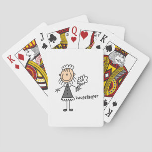Hausmeister-Strichmännchen Spielkarten