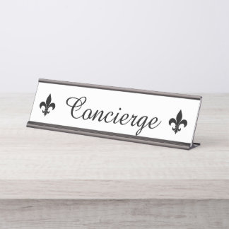 Hausmeister-Zeichen-Schreibtisch-Platte Schreibtischnamensplakette