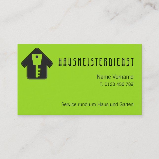 hausmeisterservice visitenkarte (Vorderseite)