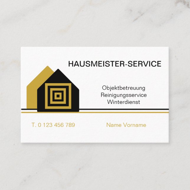 Hausmeisterservice Visitenkarte (Vorderseite)