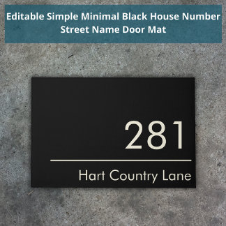 Hausnummer an der Personalisierten Vorderseite tei Fußmatte