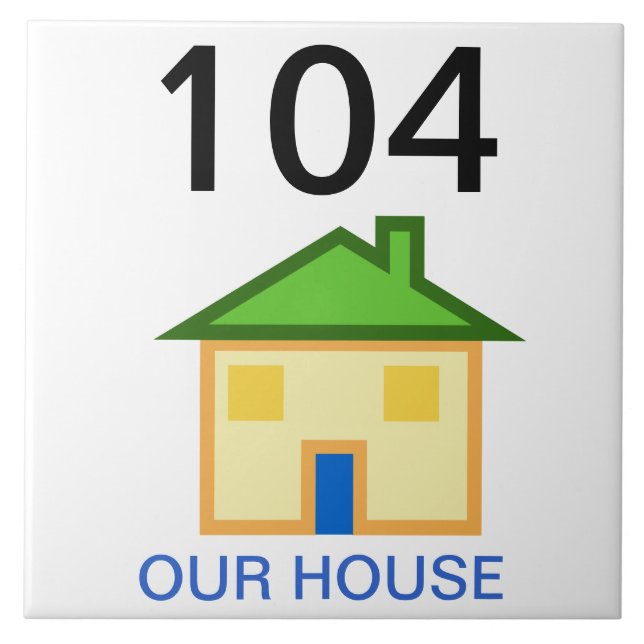 Hausnummer Fliese (Vorderseite)