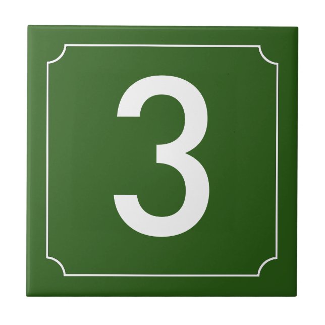 Hausnummer Fliese (Vorderseite)