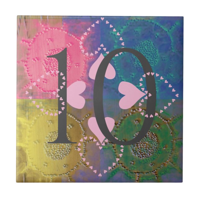 Hausnummer Fliese (Vorderseite)