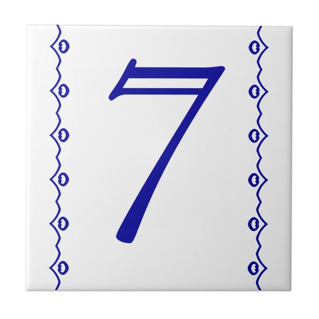 Hausnummer-Fliese Fliese (Vorderseite)