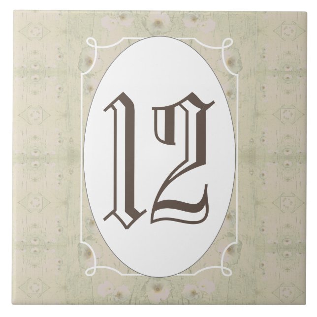 Hausnummer für antikes Holz Fliese (Vorderseite)