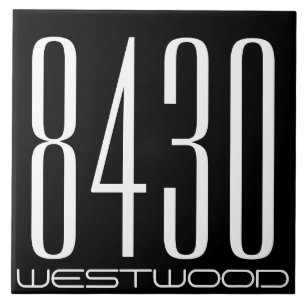 Hausnummer mit Straße Fliese