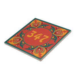🧡 💚 Hausnummer Orientalische Fliesen, Azulejos Fliese