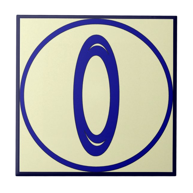 Hausnummern im französischen Stil 0 Fliese (Vorderseite)