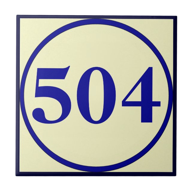 Hausnummern im französischen Stil personalisieren  Fliese (Vorderseite)