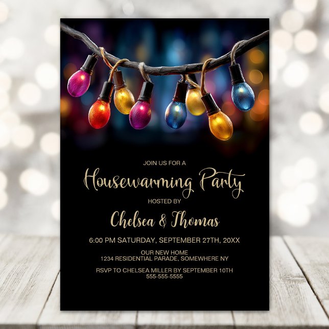 Hausparty Lichter Einweihungsparty Einladung (Von Creator hochgeladen)