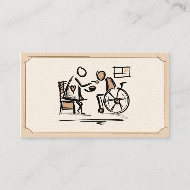 Hauspflege. Zuhause. Betreuung im häuslichen Berei Visitenkarte (Rückseite)