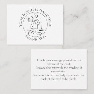 Hausreiniger Danke Note Card Mitteilungskarte