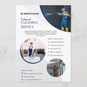 Hausreinigung Business Flyer Einladung
