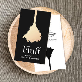 Hausreinigung Gold Feather Duster Visitenkarte