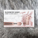 Hausreinigung Moderne Rose Gold Marmor Visitenkarte<br><div class="desc">Moderne Rose Gold Marmor Reinigung Housekeeping Auto Detailing Service Business Cards.</div>
