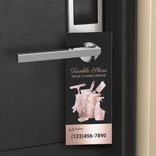 Hausreinigung Rose Gold Housekeeping Türanhänger