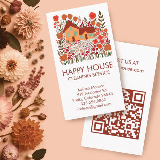 Hausreinigung Zuhause Services Blumenbetrieb QR Visitenkarte
