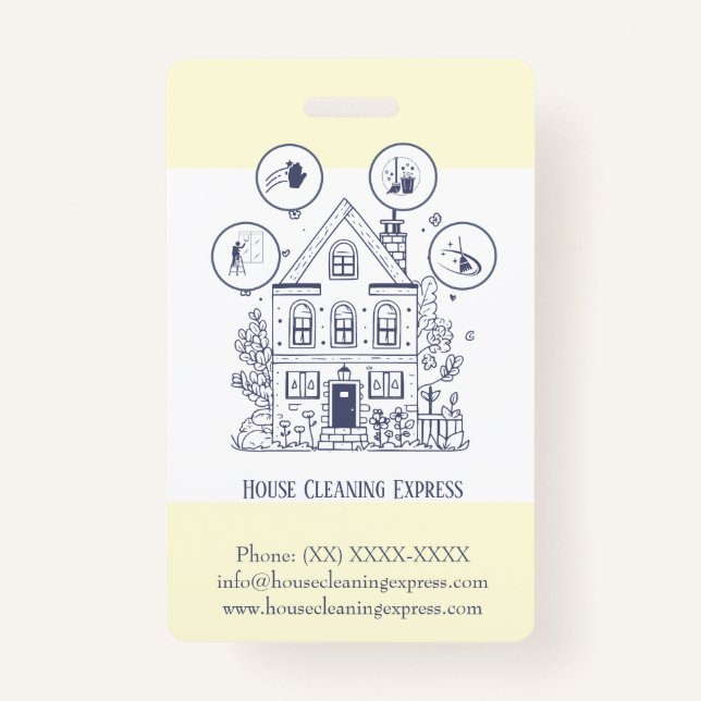 Hausreinigung Zuhause Services Charming Ausweis (Rückseite)