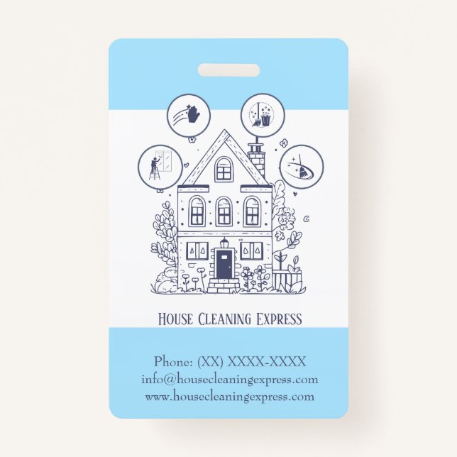 Hausreinigung Zuhause Services Charming Ausweis (Rückseite)