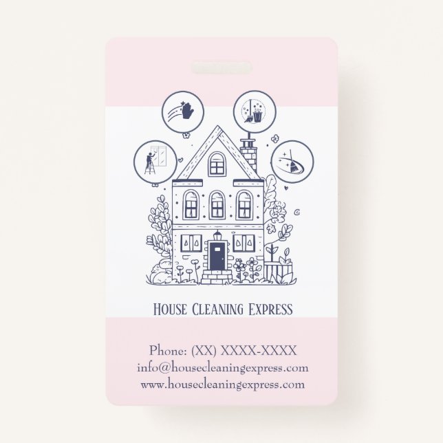 Hausreinigung Zuhause Services Charming Ausweis (Rückseite)