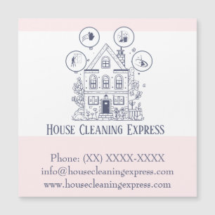 Hausreinigung Zuhause Services Charming Business C Magnetkarte