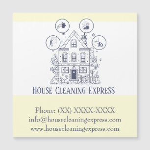 Hausreinigung Zuhause Services Charming Business C Magnetkarte