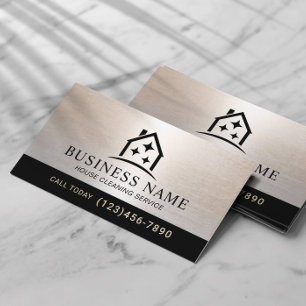Hausreinigungsdienst Rose Gold Hauswirtschaft Visitenkarte