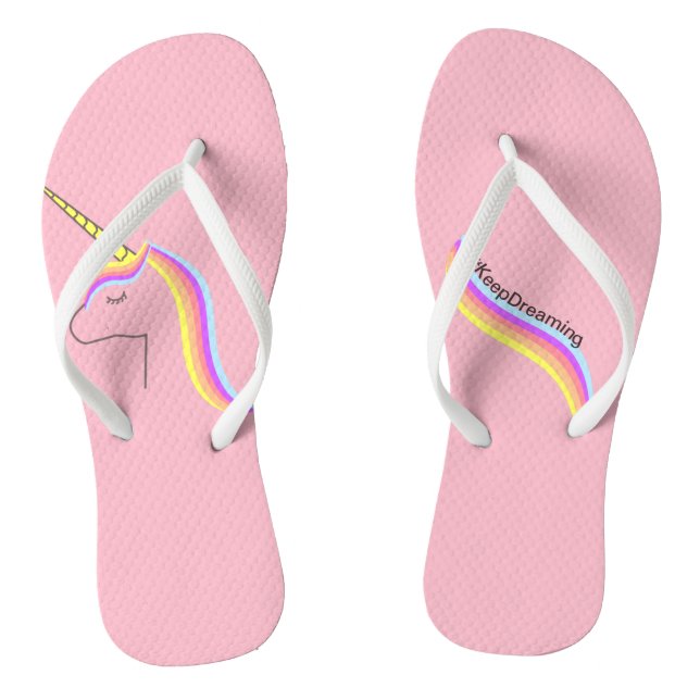 Hausschuhe Sandalen flips flops unicorn (Fußbett)